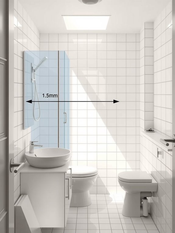 compact 3 4 bathroom space planning