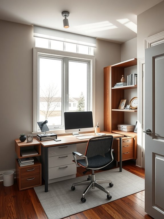 10 Smart Ways to Transform Your Spare Bedroom 3 compact organized distraction free home office setup