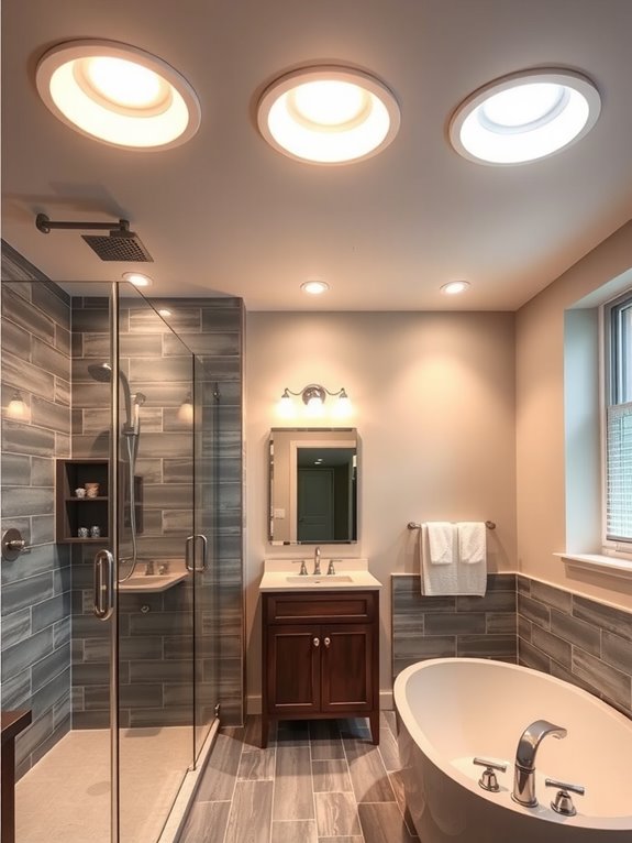 cri and color temperature guidance by bathroom zone