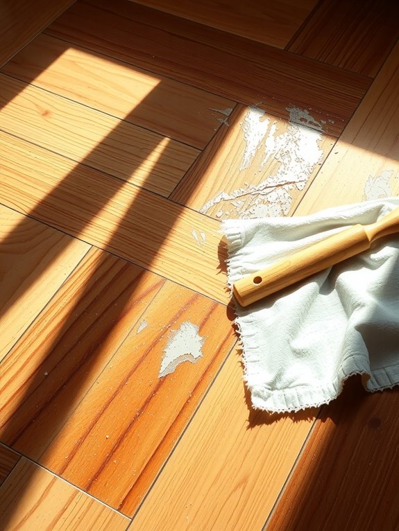 How to Get Paint Off Hardwood Floors in 5 Steps 3 dampen blot soften scrape