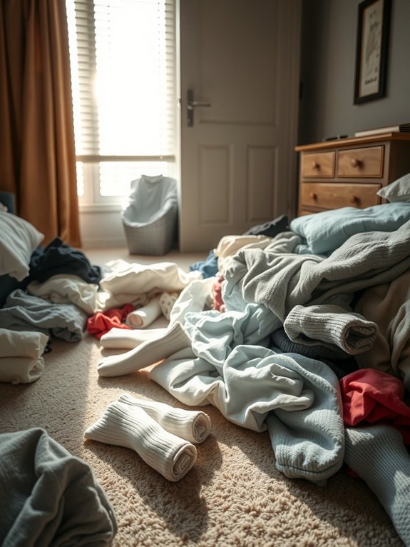 dirty clothes produce musty odors quickly