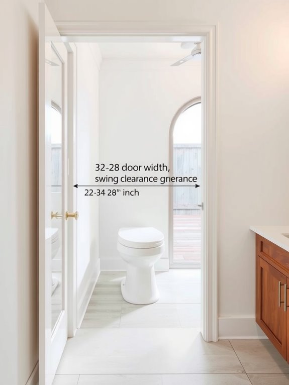 How to Understand Standard Bathroom Dimensions and Sizes 3 door width swing clearance matter