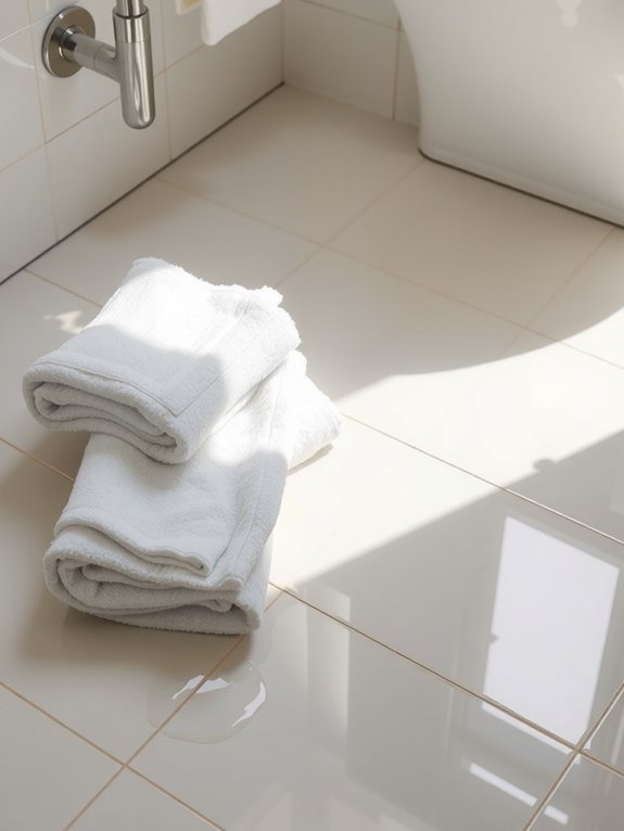 dry towel blot moisture thoroughly