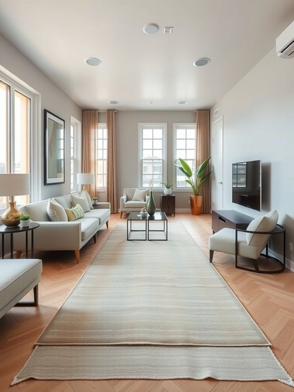 float furniture create clear walkways