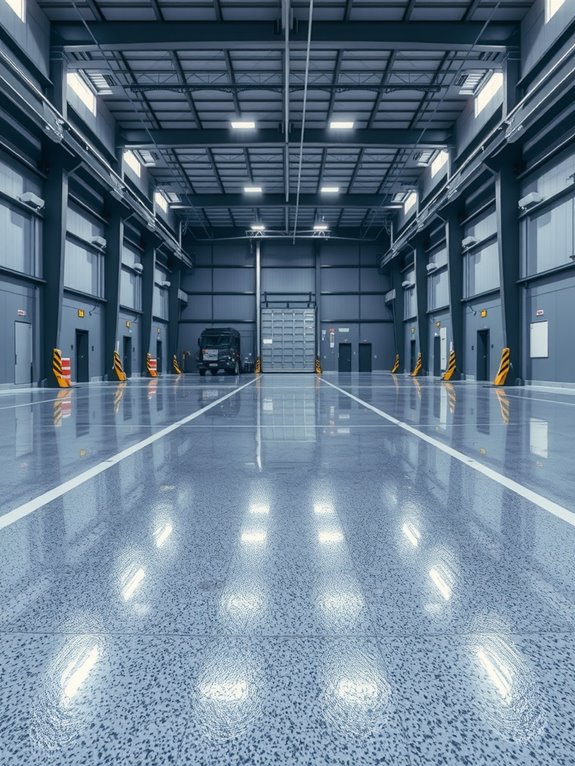 industrial grade epoxy withstands intense commercial use