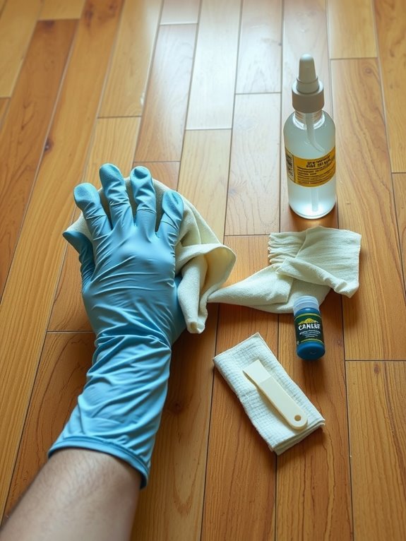 How to Get Paint Off Hardwood Floors in 5 Steps 5 lightly sand wipe and degrease cleanup
