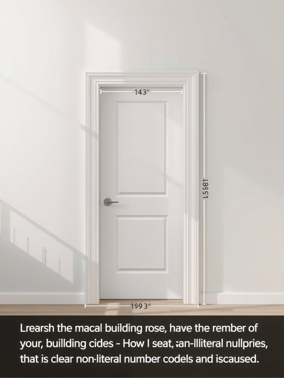 local codes dictate interior door widths