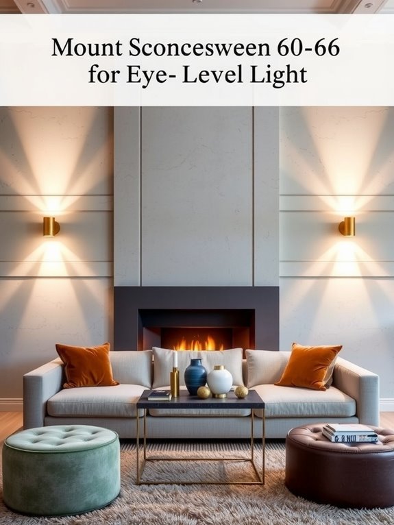 7 Tips on Where to Put Sconces in Your Living Room 1 mount sconces at eye level 60 66