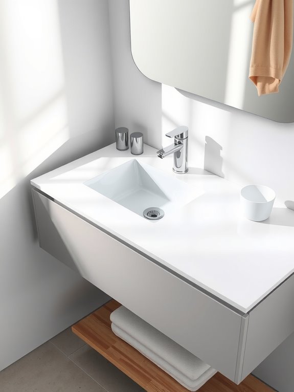 quartz counter vessel or undermount sinks pairing