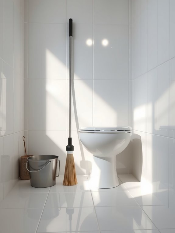regular proactive bathroom cleaning routine