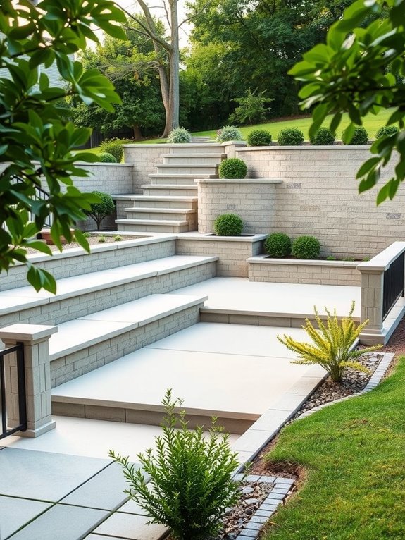 5 Smart Ways to Do a Sloped Backyard Transformation 2 retaining walls create usable terraces