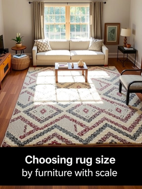 rug size matches seating configuration