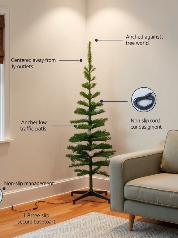 10 Smart Spots to Put a Christmas Tree in a Small Living Room 10 secure anchored low traffic tree placement