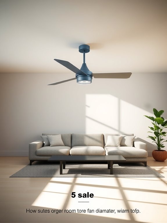 square footage guides fan diameter sizing