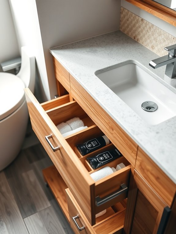 storage plan for vanity and faucet suitability
