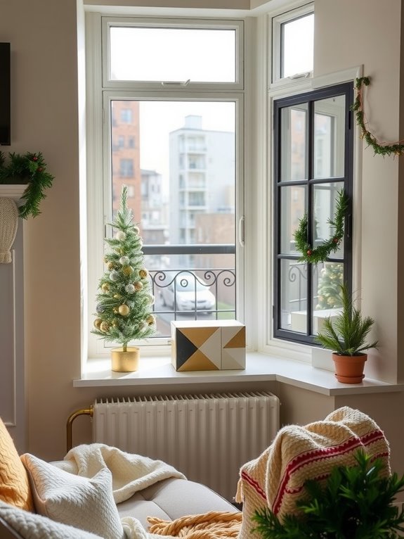 10 Smart Spots to Put a Christmas Tree in a Small Living Room 3 sunlit bay window christmas display options