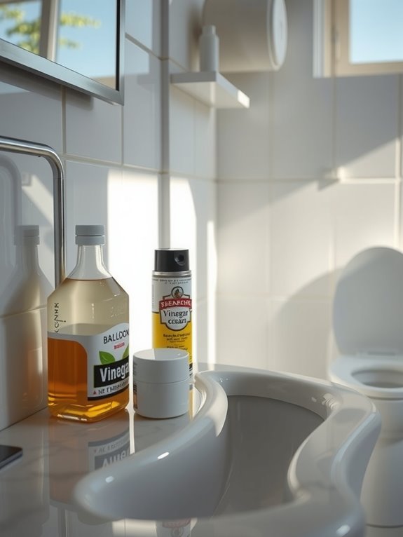 vinegar or shaving cream cleaners