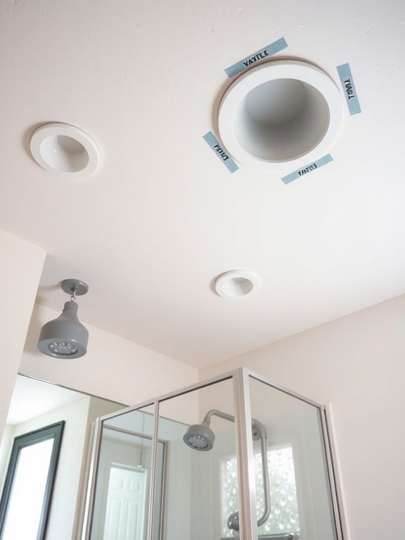 visualize recessed lights with tape layout