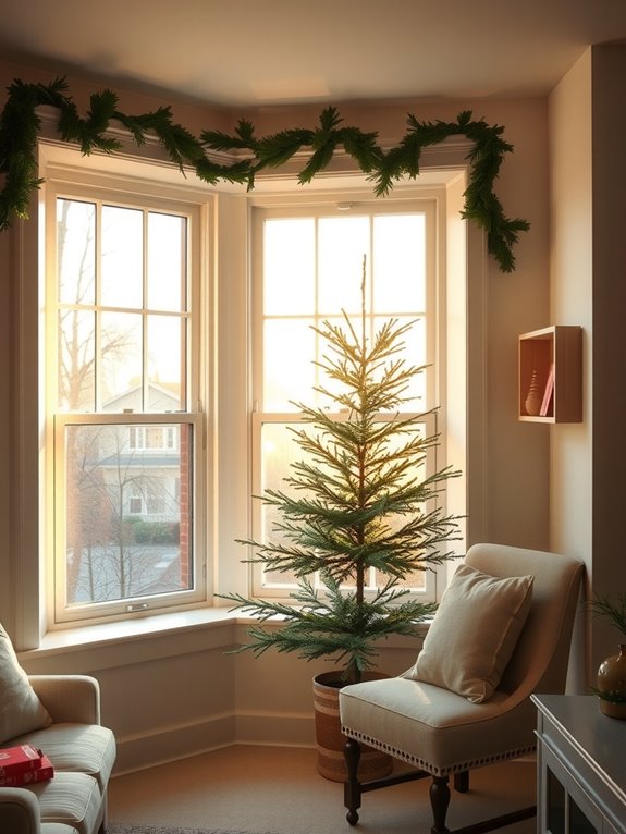 10 Smart Spots to Put a Christmas Tree in a Small Living Room 2 window nook tree daylight visibility slender variety e16d8